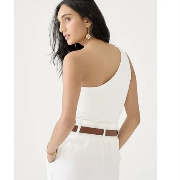 J. Crew White Formknit One Shoulder Tank. Size XXL. P4/A - Picture 2 of 5